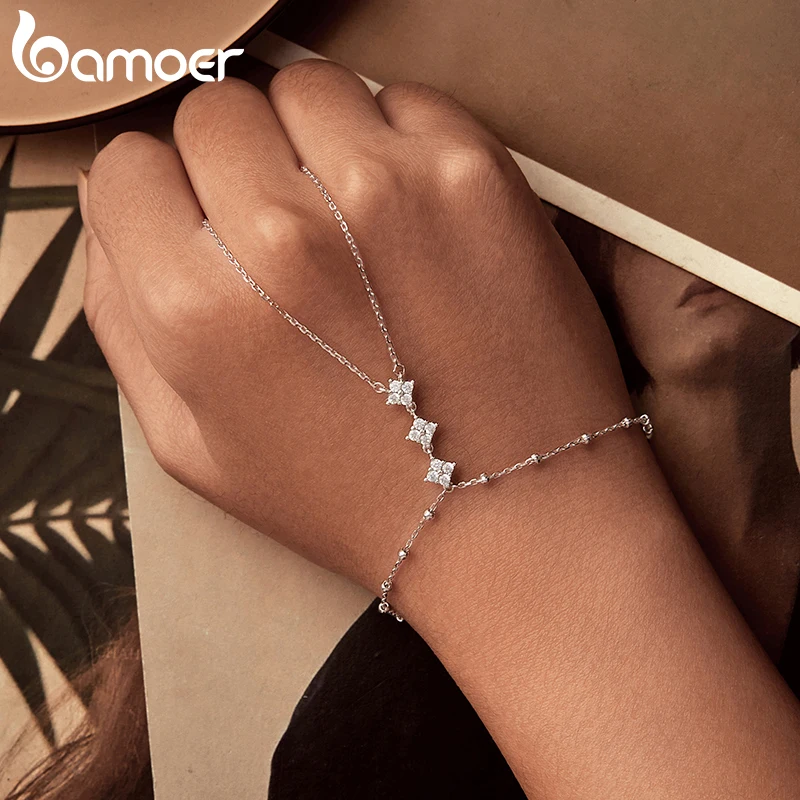 Bamoer 925 Sterling Silver Original Ring Bracelet Finger Hand Chain White Gold Delicate for Women Anniversary Fine Jewelry Gift
Bamoer 925 Sterling Silver Original Ring Bracelet Finger Hand Chain White Gold Delicate for Women Anniversary Fine Jewelry Gift