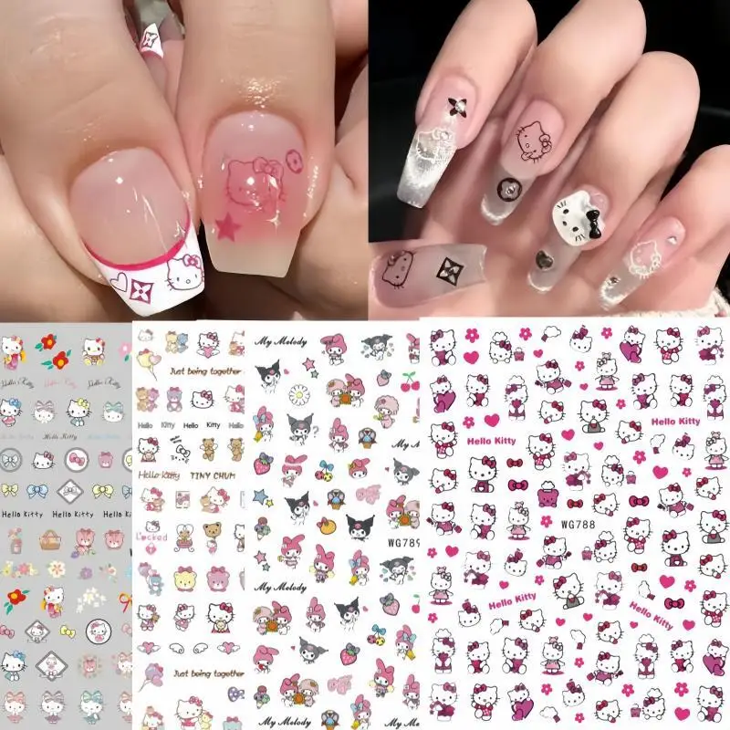 New Hello Kitty Nail stickers 3D Sanrio Cartoon Nail Art Decoration Kawaii Nails Accesories Mickey Minnie And Stitch Nail Decals
New Hello Kitty Nail stickers 3D Sanrio Cartoon Nail Art Decoration Kawaii Nails Accesories Mickey Minnie And Stitch Nail Decals