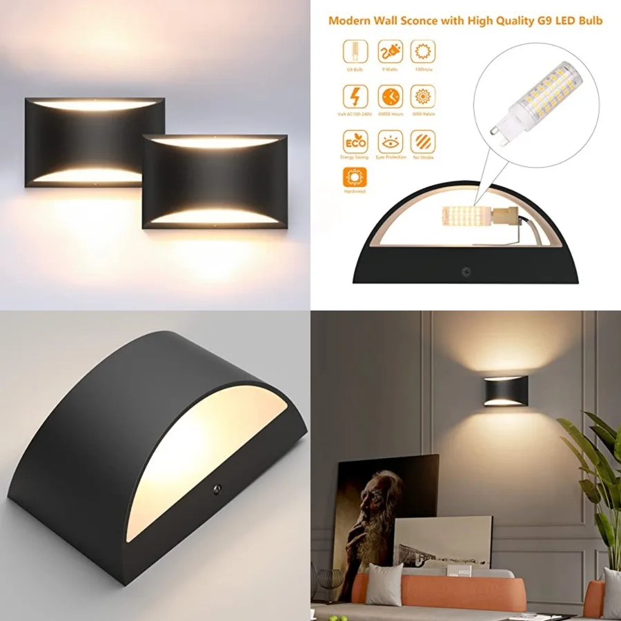 Modern LED Wall Sconce Hardwired Indoor Wall Lights Set of 2 Up and Down Wall Mount Light for Living Room Bedroom Hallway Corri
Modern LED Wall Sconce Hardwired Indoor Wall Lights Set of 2 Up and Down Wall Mount Light for Living Room Bedroom Hallway Corri