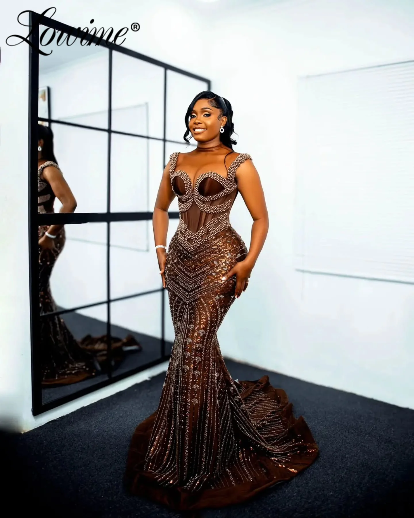 Brown Mermaid African Prom Dresses 2026 Customized Beading Long Birthday Party Gowns Aso Ebi Black Girl Evening Dress Customized
Brown Mermaid African Prom Dresses 2026 Customized Beading Long Birthday Party Gowns Aso Ebi Black Girl Evening Dress Customized