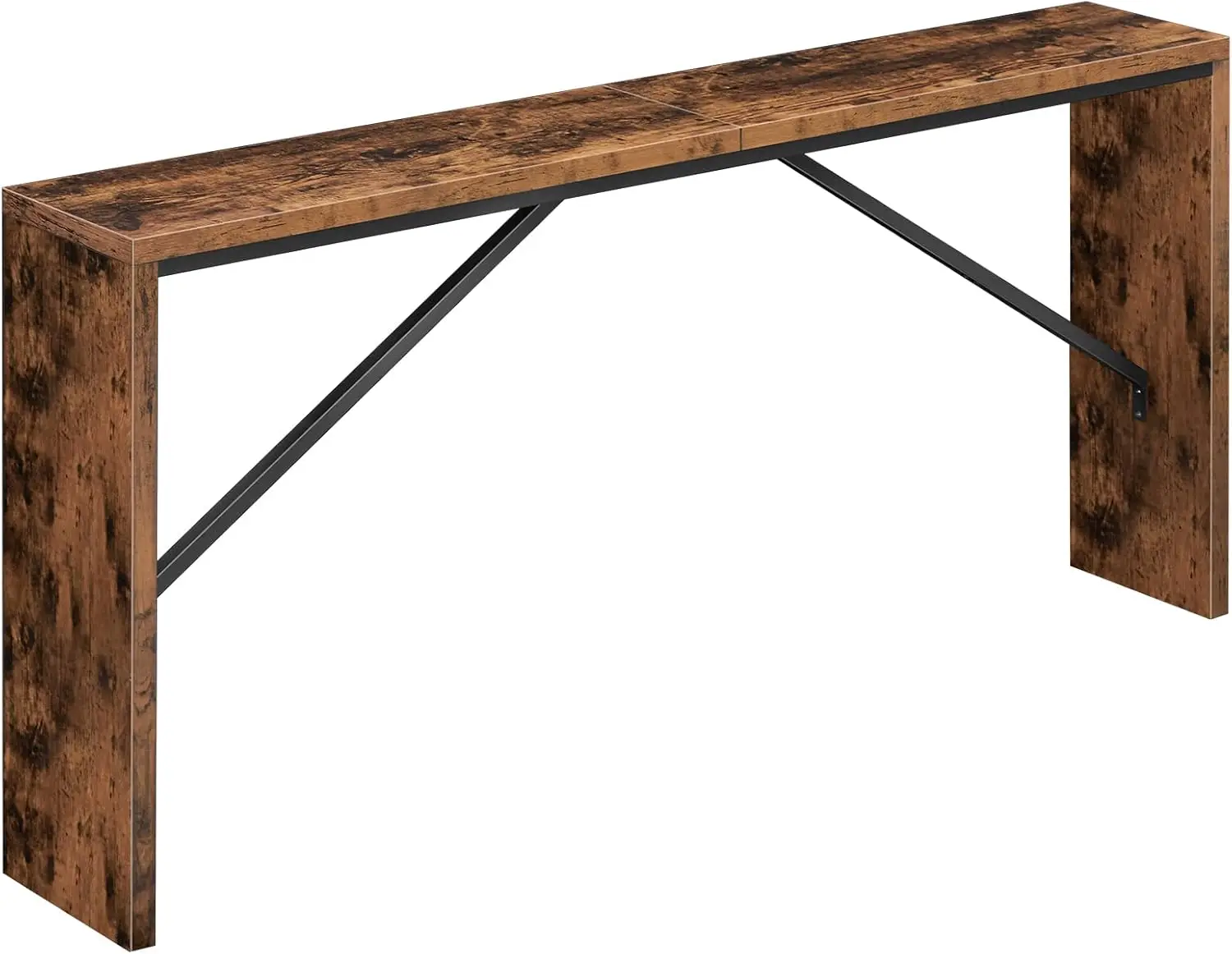 62.2" Rustic Brown Console Table for Sofa Behind Couch, Narrow Entryway with Angled Metal Frame Farmhouse Industrial Style
62.2" Rustic Brown Console Table for Sofa Behind Couch, Narrow Entryway with Angled Metal Frame Farmhouse Industrial Style