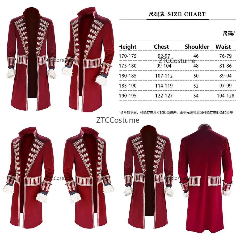 Velvet Medieval Jacket Long Sleeve Steampunk Victorian Tailcoat Costume For Men Vintage Wedding Suit Cosplay
Velvet Medieval Jacket Long Sleeve Steampunk Victorian Tailcoat Costume For Men Vintage Wedding Suit Cosplay