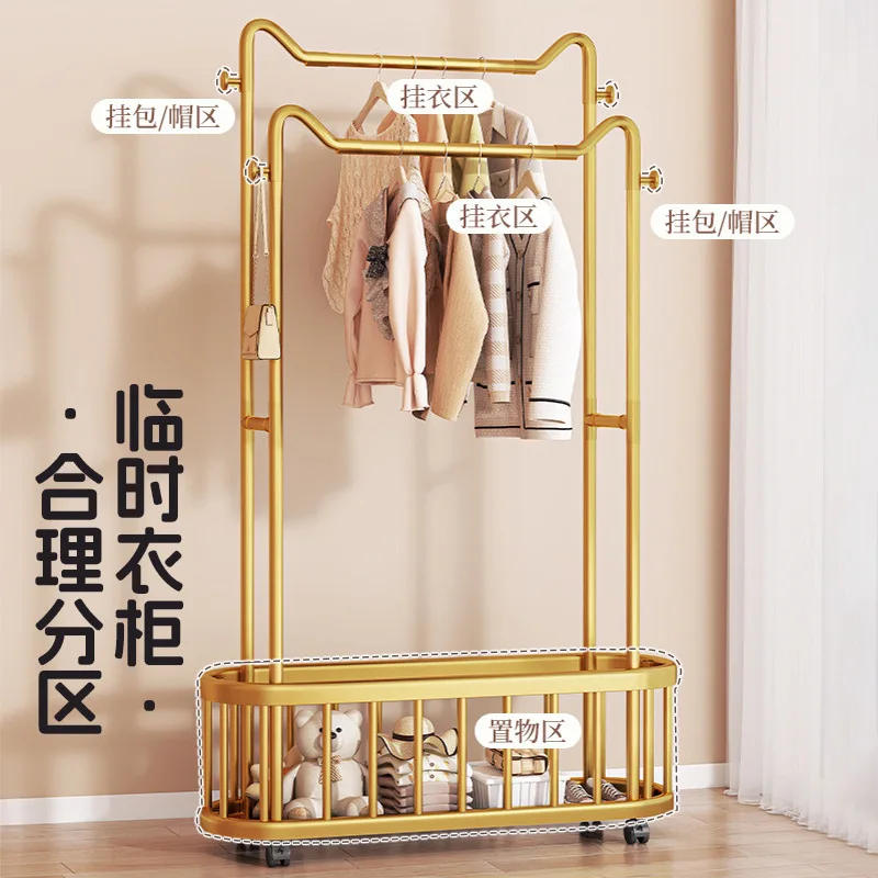Hanger floor double pole bedroom hanger removable drying rack indoor simple coat rack
Hanger floor double pole bedroom hanger removable drying rack indoor simple coat rack