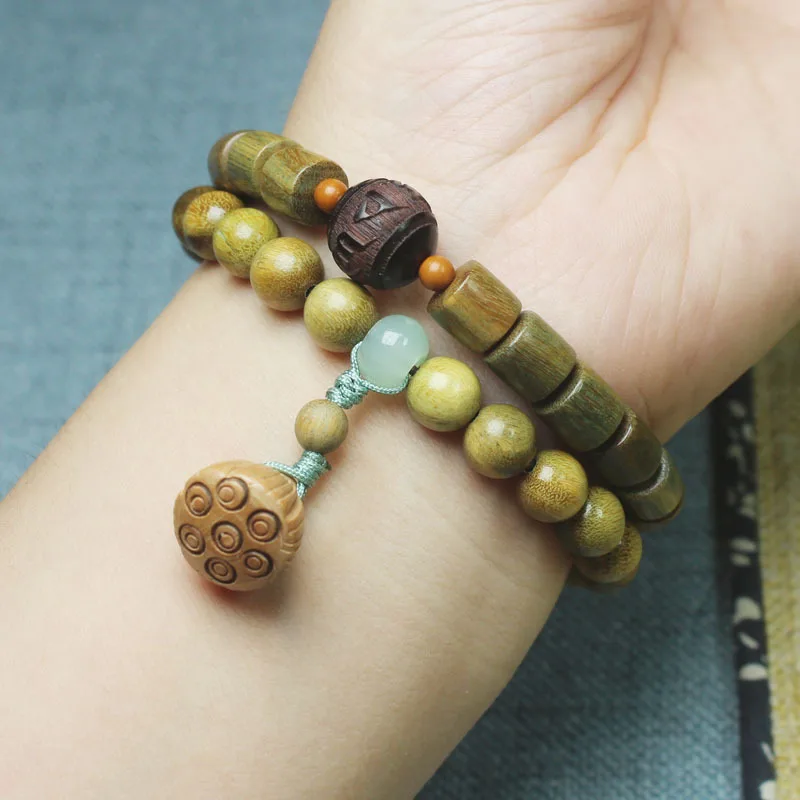 Green Sandalwood 8mm Barrel Beads Bracelet Lotus Seedpod Pendant Wenwan Six Words DIY Prayer Beads Gifts for Men Women
Green Sandalwood 8mm Barrel Beads Bracelet Lotus Seedpod Pendant Wenwan Six Words DIY Prayer Beads Gifts for Men Women