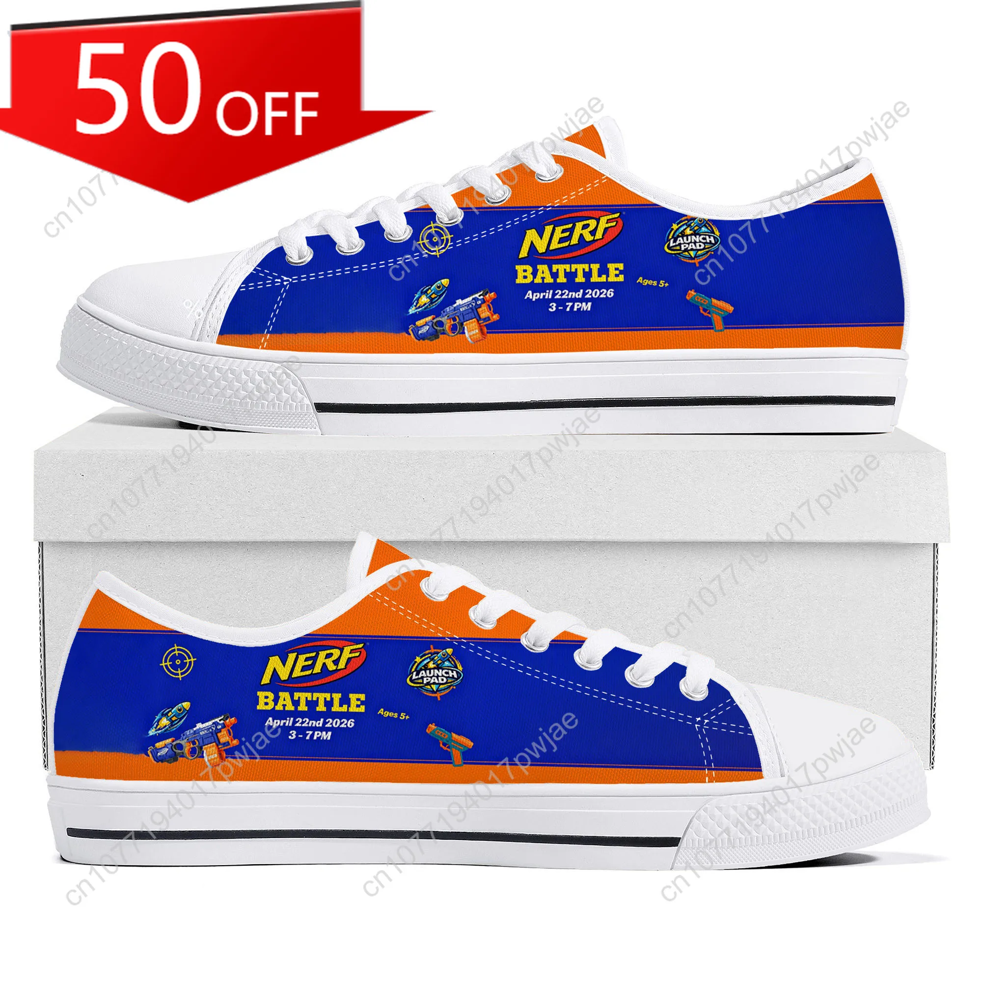 Hasbro Nerf Theme for Adults Low Top Lightweight Flat Sneakers Mens Womens Canvas Casual Shoes
Hasbro Nerf Theme for Adults Low Top Lightweight Flat Sneakers Mens Womens Canvas Casual Shoes