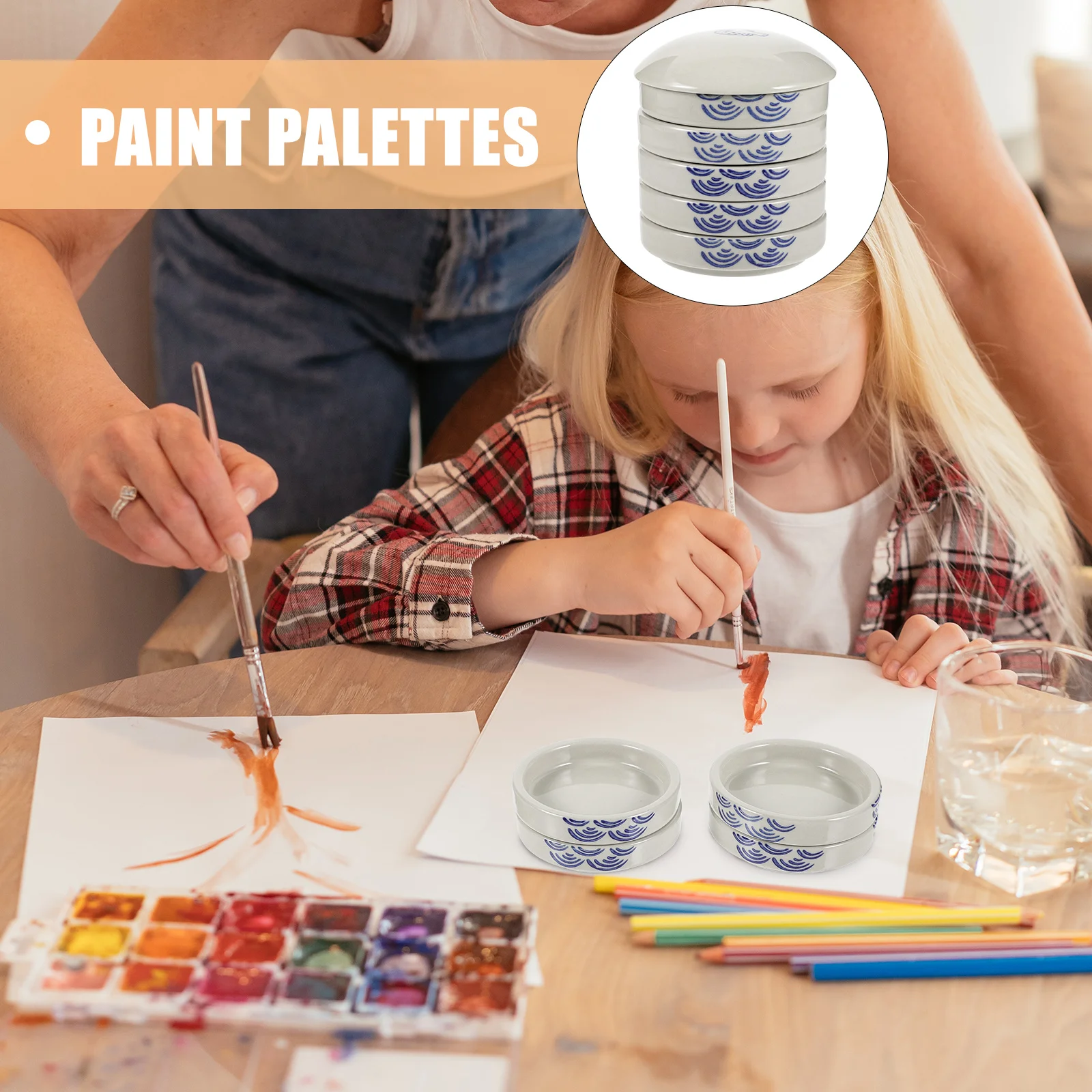 1Set Multifunctional Ceramic Watercolor Paint Five Layer Mixing Trays for Acrylic Gouache Oil Practical Painting Board
1Set Multifunctional Ceramic Watercolor Paint Five Layer Mixing Trays for Acrylic Gouache Oil Practical Painting Board