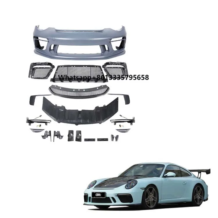 Body Kits for Porsche 911 997 Carrera Modified to 991.2 GT3 Style Front Bumper Kits PP Plastic Bodykit
Body Kits for Porsche 911 997 Carrera Modified to 991.2 GT3 Style Front Bumper Kits PP Plastic Bodykit