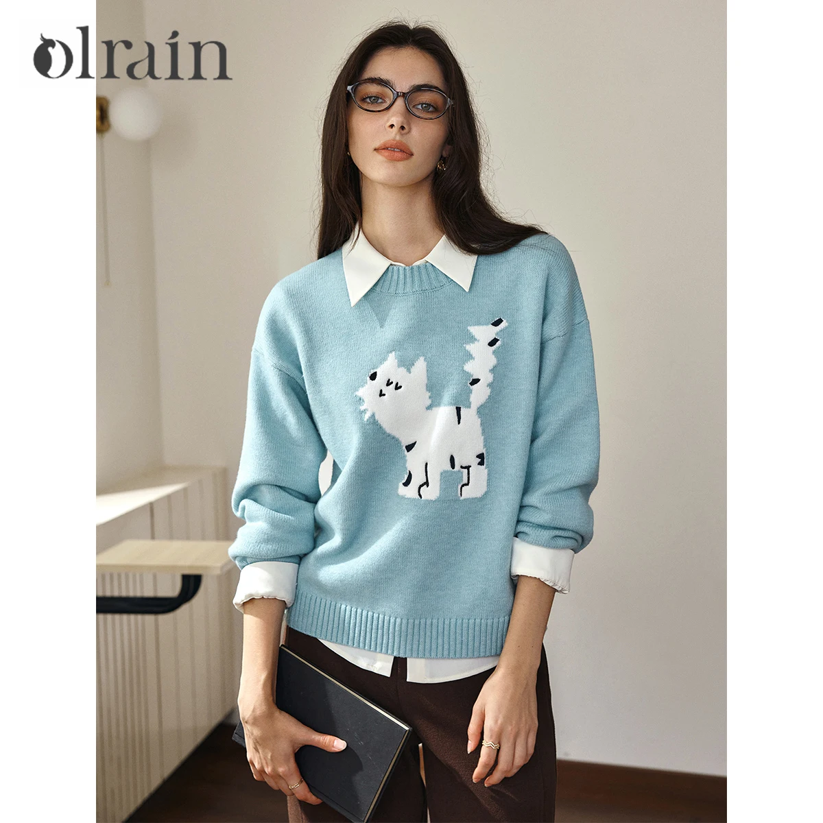 OLrain Women's Print Knit Sweater Pullover Autumn 2025 New Soft Lazy Style Funny Animal Casual O-Neck Cute Cat Tops O57QM000901
OLrain Women's Print Knit Sweater Pullover Autumn 2025 New Soft Lazy Style Funny Animal Casual O-Neck Cute Cat Tops O57QM000901