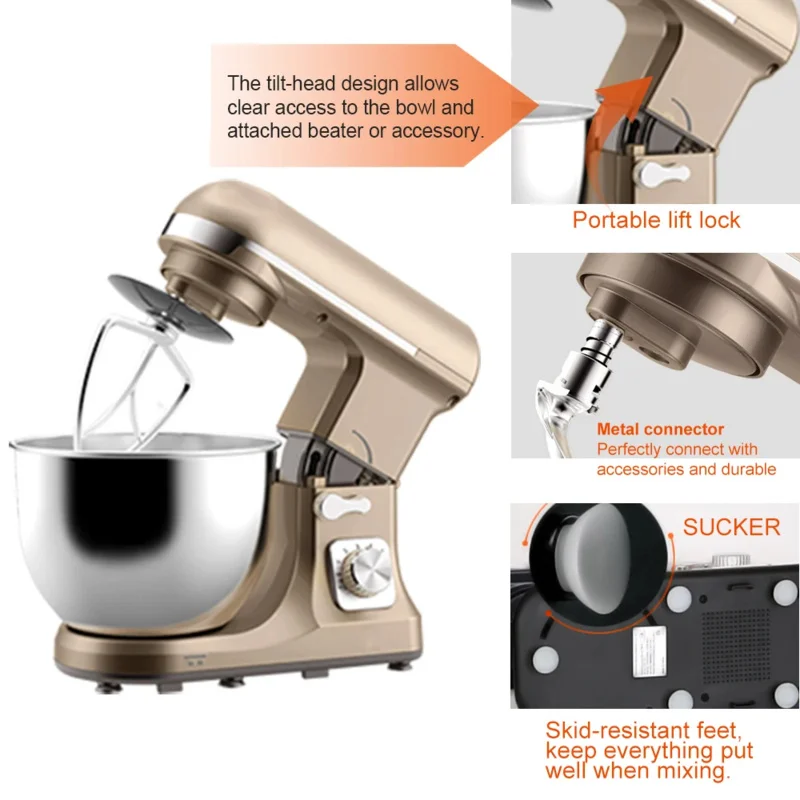 5L 1800W Electric Commercial Cake Cream Dough Food Stand Mixer Bread Mixing Machine
5L 1800W Electric Commercial Cake Cream Dough Food Stand Mixer Bread Mixing Machine