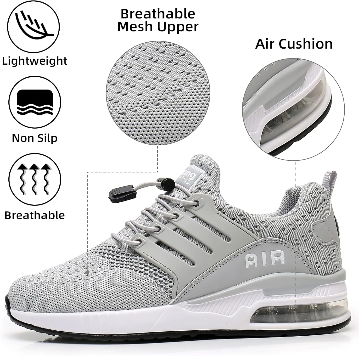 Soulsfeng Men Air Cushion Running Shoes Athletic Tennis Walking Shoes Lightweight Fashion Sneakers for Gym Sport Jogging
Soulsfeng Men Air Cushion Running Shoes Athletic Tennis Walking Shoes Lightweight Fashion Sneakers for Gym Sport Jogging