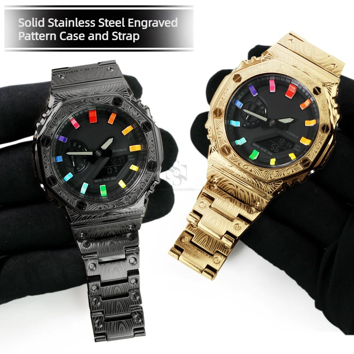 Stainless Steel Case Band Mod Kit For G-SHOCK Casioak GA-2100 2110 GA-B2100 upgrade Metal watch Bezel strap Watch Accessories
Stainless Steel Case Band Mod Kit For G-SHOCK Casioak GA-2100 2110 GA-B2100 upgrade Metal watch Bezel strap Watch Accessories