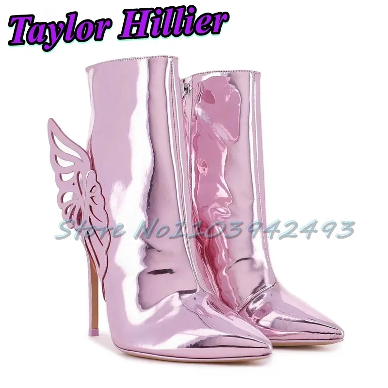 Сапоги с крыльями бабочки, женские дизайнерские роскошные туфли из лакированной кожи в форме сердца, летняя обувь на шпильке с боковой молнией, Zapatos De Mujer
Сапоги с крыльями бабочки, женские дизайнерские роскошные туфли из лакированной кожи в форме сердца, летняя обувь на шпильке с боковой молнией, Zapatos De Mujer