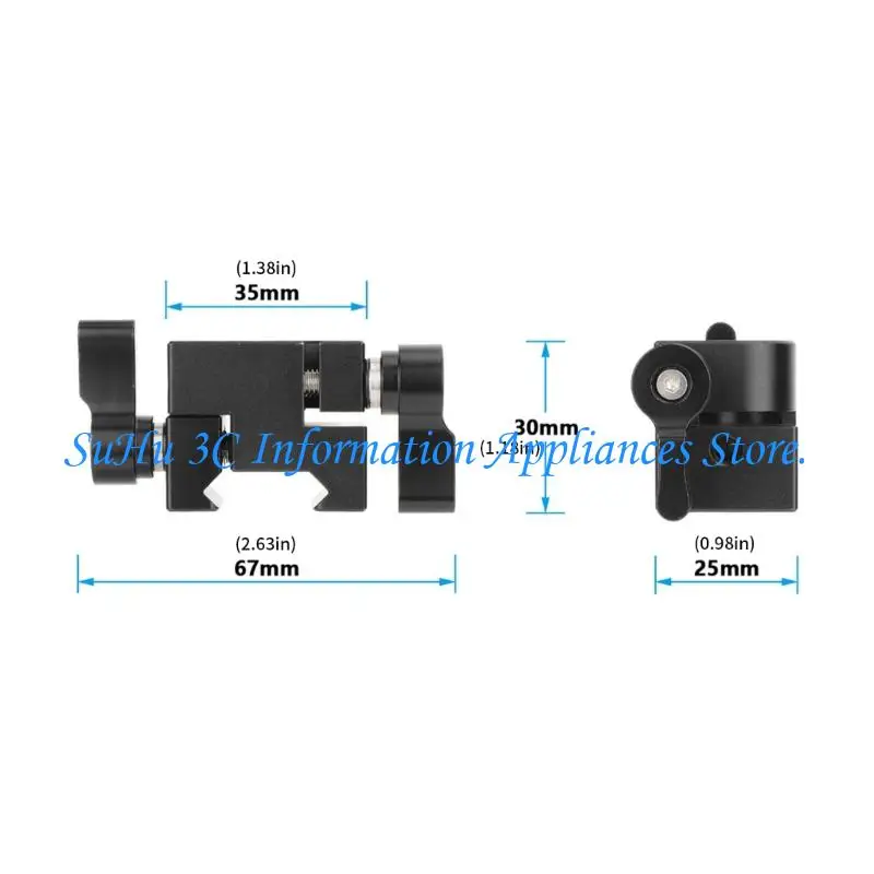 Quick Release Aluminum Clamp For 15Mm Rod Slot Multiple Attachment Point 15Mm Rod Camera Cage Antislip Locking
Quick Release Aluminum Clamp For 15Mm Rod Slot Multiple Attachment Point 15Mm Rod Camera Cage Antislip Locking