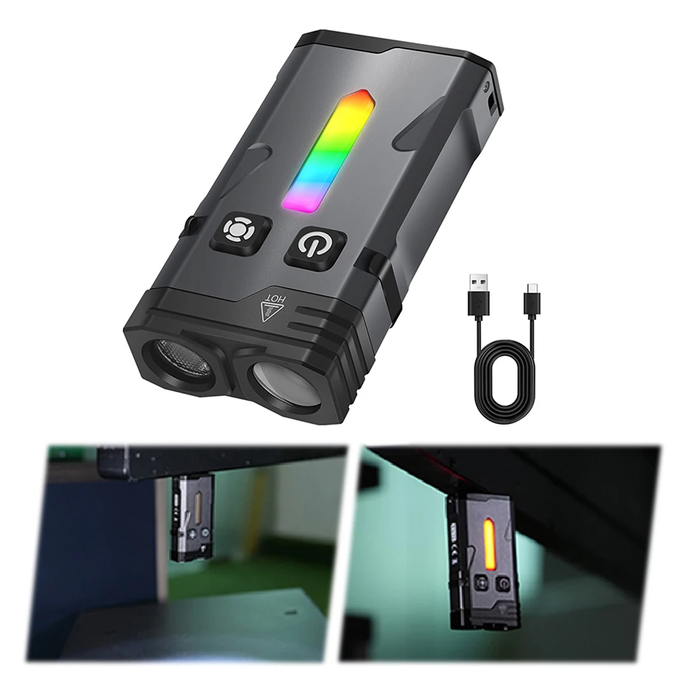 RGB EDC Keychain Flashlight 1000mAh Camping Pocket Lantern Aluminum Alloy Super Bright Torch for Outdoor Camping Hiking
RGB EDC Keychain Flashlight 1000mAh Camping Pocket Lantern Aluminum Alloy Super Bright Torch for Outdoor Camping Hiking