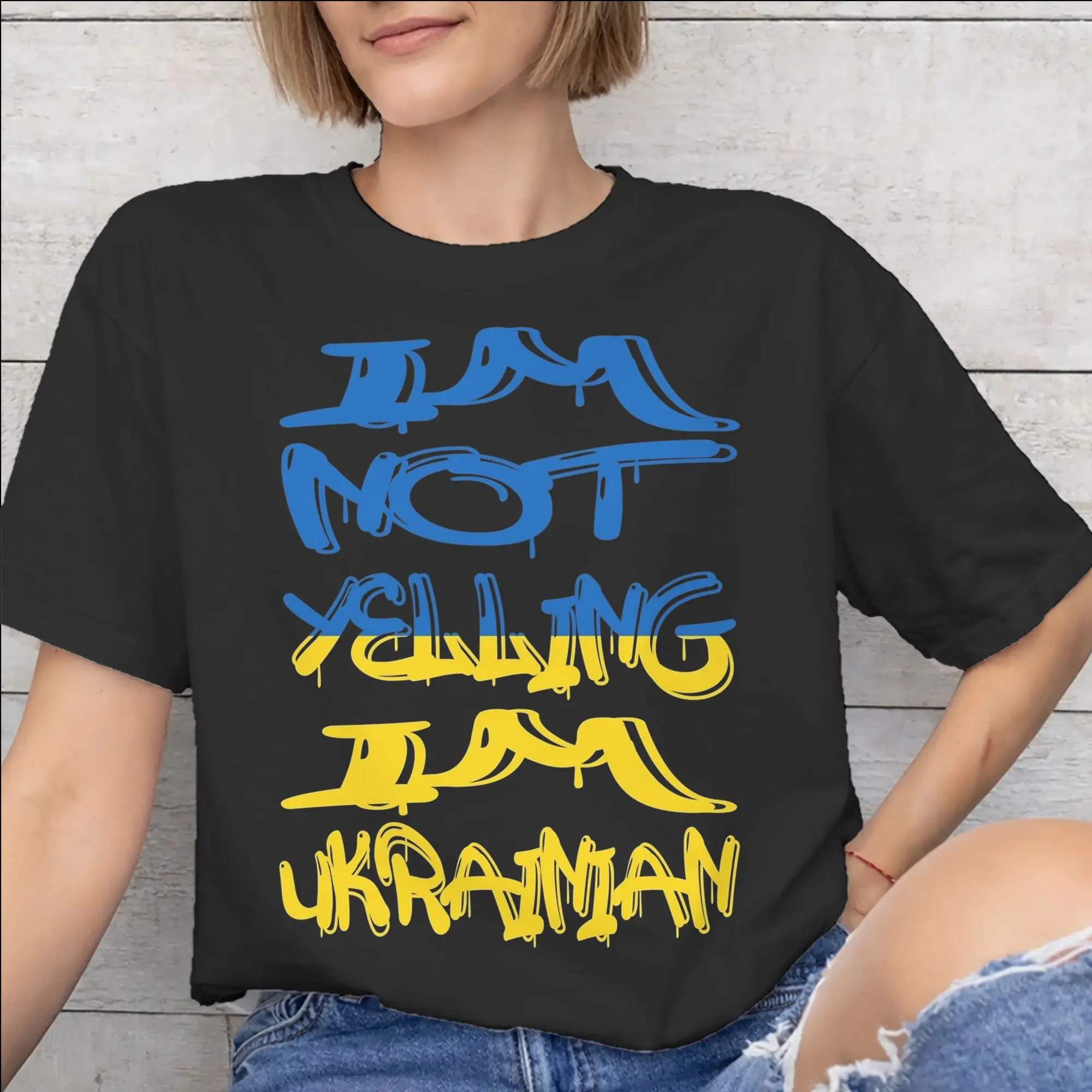 Футболки с графическим принтом I'M NOT YELLING I'M UKRAINIAN для мужчин и женщин, футболки из чистого хлопка, одежда
Футболки с графическим принтом I'M NOT YELLING I'M UKRAINIAN для мужчин и женщин, футболки из чистого хлопка, одежда
