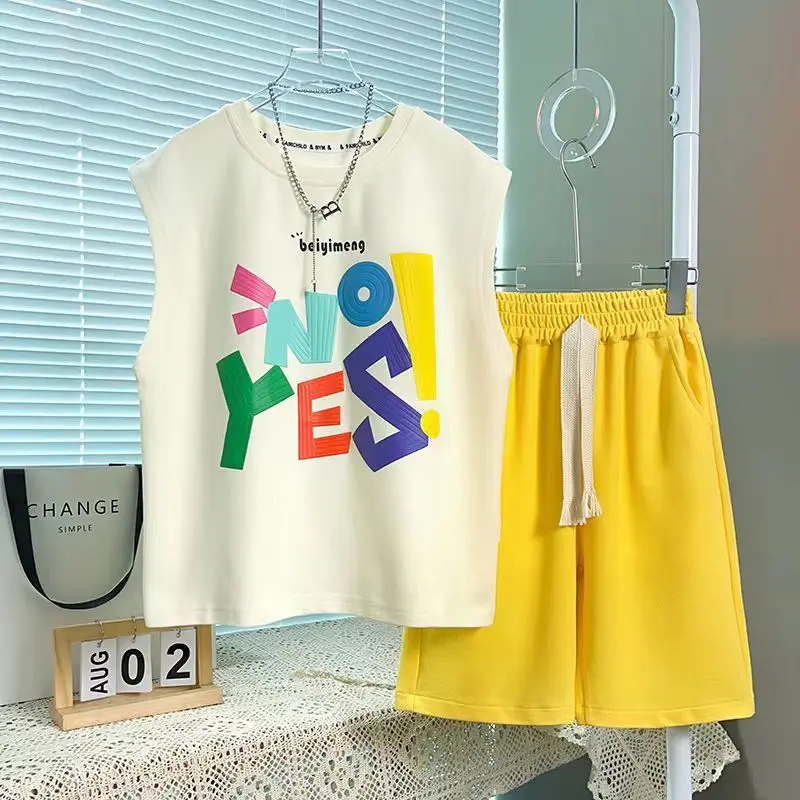 Boys Summer Casual Sleeveless O-neck Vest T-shirts+Pants Suits 5-14 Years Kids Breathable 2pcs Sports Sets Children Clothing
Boys Summer Casual Sleeveless O-neck Vest T-shirts+Pants Suits 5-14 Years Kids Breathable 2pcs Sports Sets Children Clothing