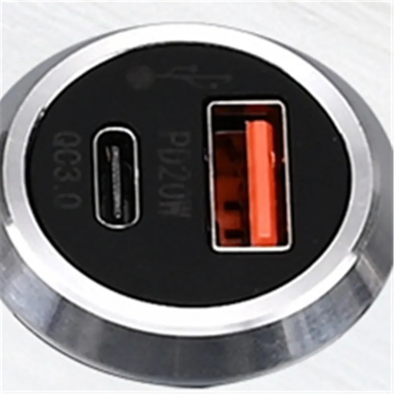 Embedded and Concealed Mini USB Type-C Car Charger Fast Charging 9V/2A 5V/3A with Integrated Power Socket for Desktop Use
Embedded and Concealed Mini USB Type-C Car Charger Fast Charging 9V/2A 5V/3A with Integrated Power Socket for Desktop Use