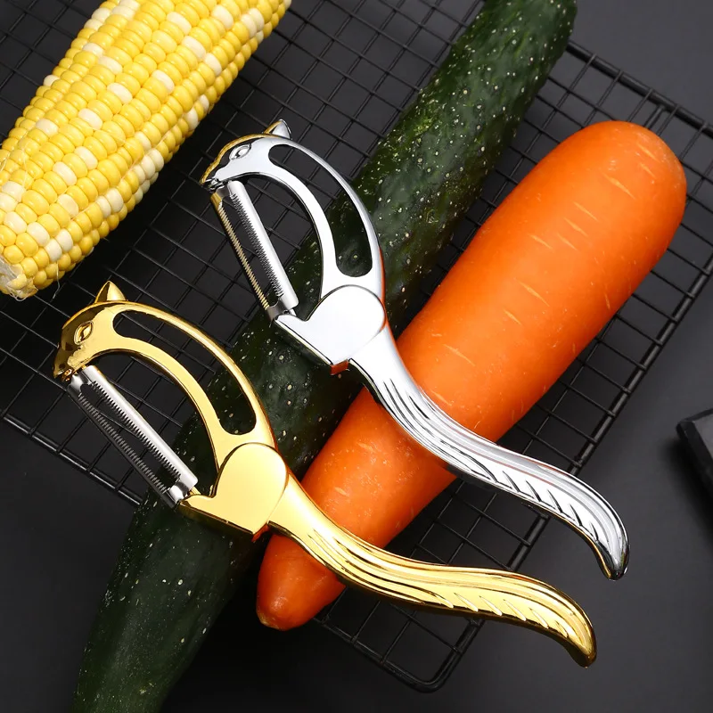 High-quality kitchen tools creative squirrel peeler stainless steel multifunctional melon peeler zinc alloy peeler melon peeler
High-quality kitchen tools creative squirrel peeler stainless steel multifunctional melon peeler zinc alloy peeler melon peeler