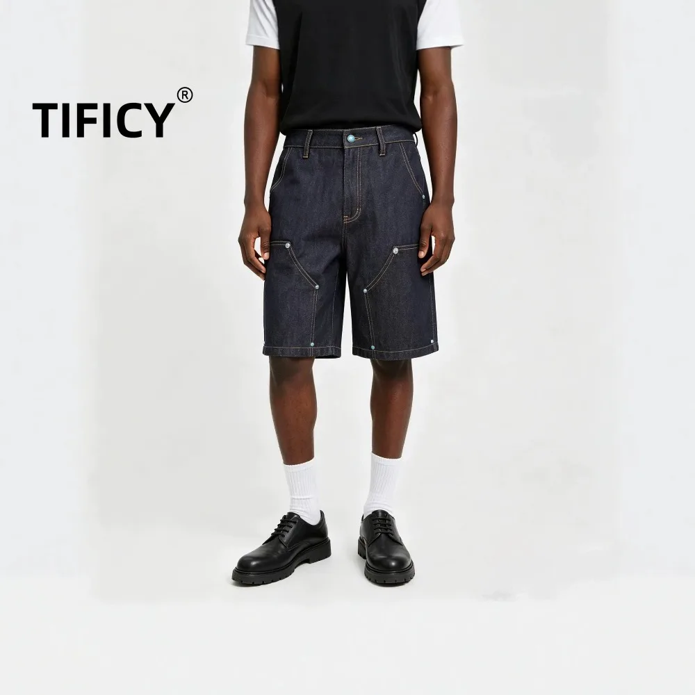 High Street Jean Shorts Men's Turquoise Jewelry Original Blue Wood Cutting Splicing Loose Workwear Streetwear Shorts
High Street Jean Shorts Men's Turquoise Jewelry Original Blue Wood Cutting Splicing Loose Workwear Streetwear Shorts