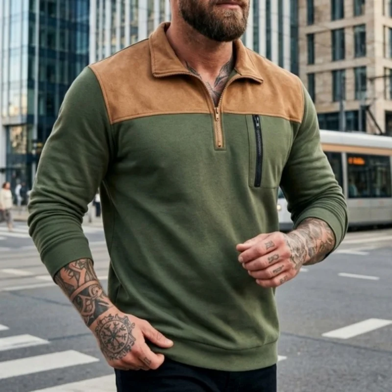 New Spring/Fall Men's Minimalist Long Sleeve Sweatshirt-Short Zip-Up Lapel Trendy Comfortable Wear Outdoor Male Casual Clothes
New Spring/Fall Men's Minimalist Long Sleeve Sweatshirt-Short Zip-Up Lapel Trendy Comfortable Wear Outdoor Male Casual Clothes