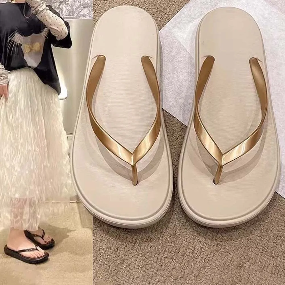1 Pair Soft Elegant Flip Flops EVA PVC High-end Household Shoes Anti-slip Resilience Women Solid Color Slippers Vacation Travel
1 Pair Soft Elegant Flip Flops EVA PVC High-end Household Shoes Anti-slip Resilience Women Solid Color Slippers Vacation Travel