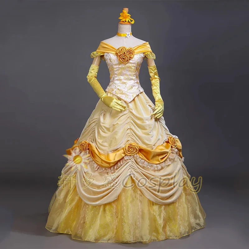 2025 aaa Princess Luxury Cosplay Costume Belle Yellow Dress For Women Halloween Costumes Custom Made
2025 aaa Princess Luxury Cosplay Costume Belle Yellow Dress For Women Halloween Costumes Custom Made
