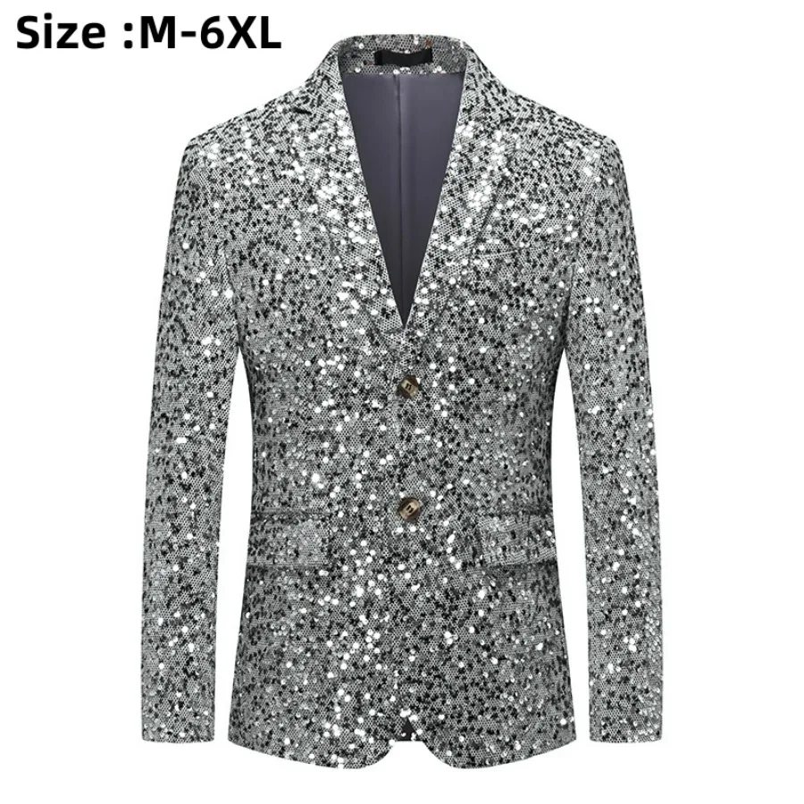 Shiny Gold Sequin Glitter Embellished Blazer Jacket Men Nightclub Prom Suit Blazer Men Costume Homme Stage Clothes for Singers
Shiny Gold Sequin Glitter Embellished Blazer Jacket Men Nightclub Prom Suit Blazer Men Costume Homme Stage Clothes for Singers