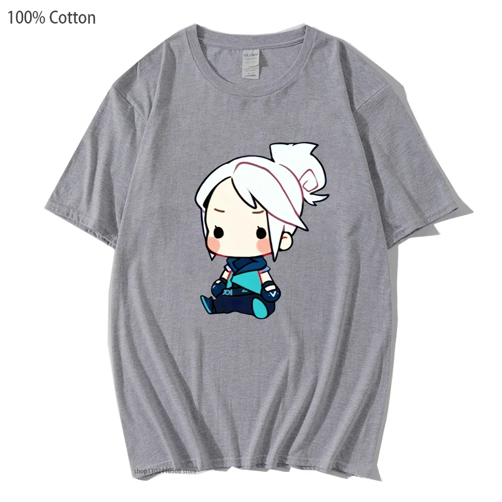 VALORANT Anime T-Shirts Jett Streetwear Womens 100% Cotton Tshirt Cute Cartoon Print Top Tracksuit Men Unisex Students Clothing
VALORANT Anime T-Shirts Jett Streetwear Womens 100% Cotton Tshirt Cute Cartoon Print Top Tracksuit Men Unisex Students Clothing