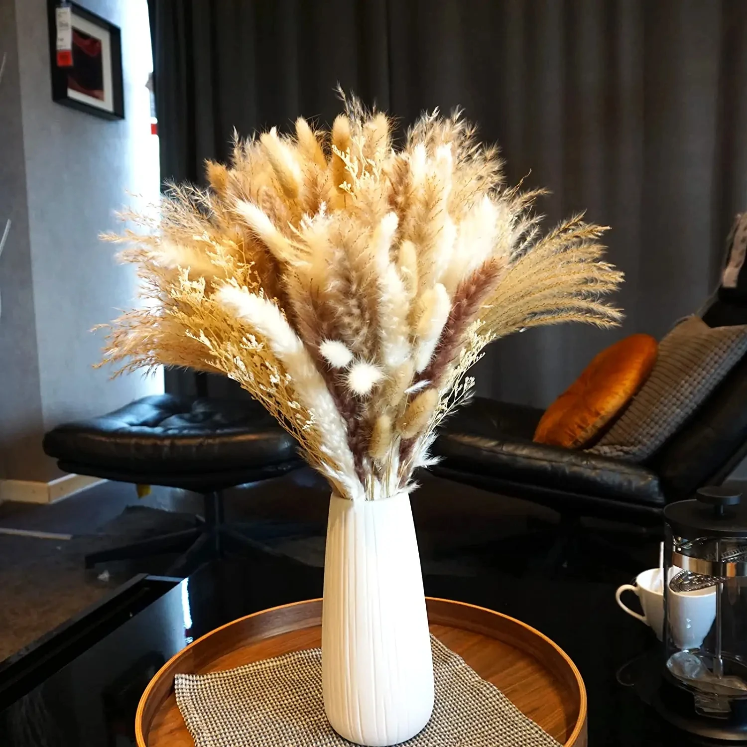 150Pcs/lot Cream Pampas Grass Fluffy Room Phragmites Decoration Natural Bunny Tail Grass Dried Flowers Bouquet Boho Home Decor
150Pcs/lot Cream Pampas Grass Fluffy Room Phragmites Decoration Natural Bunny Tail Grass Dried Flowers Bouquet Boho Home Decor