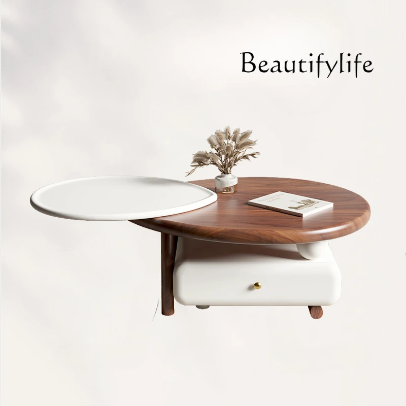 Walnut coffee table living room new simple modern high-end household small apartment solid wood tea table combination
Walnut coffee table living room new simple modern high-end household small apartment solid wood tea table combination
