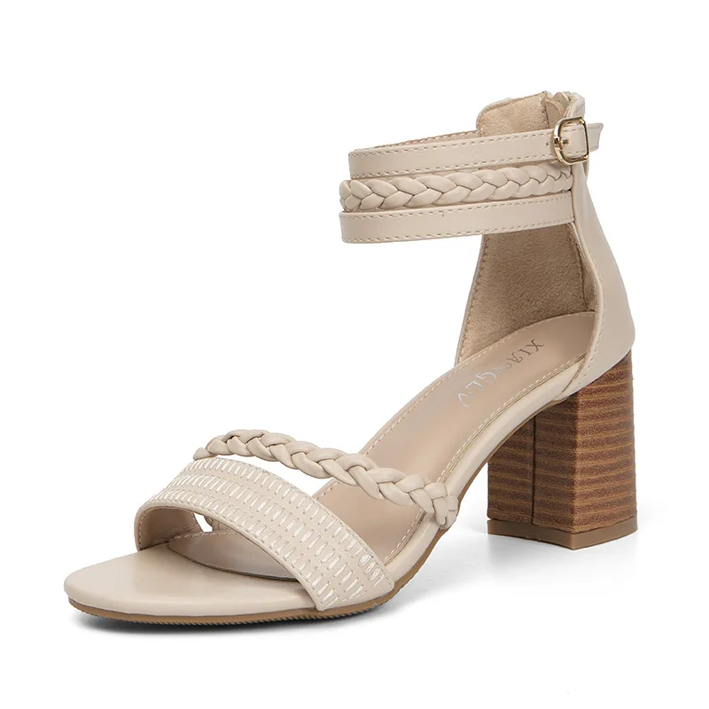 Fashion Brand Summer Sandals Open Toe Women Sandles Thick Heel Shoes Back zipper Elegant Fashion Shoes Ladies Size 36-42
Fashion Brand Summer Sandals Open Toe Women Sandles Thick Heel Shoes Back zipper Elegant Fashion Shoes Ladies Size 36-42
