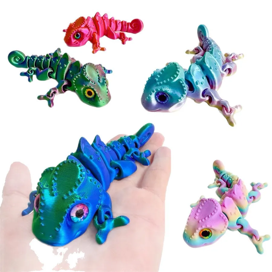 3D Printing Chameleon Figures Toys Multi-joint Movable Simulation Eyes Chameleon Toys Home Office Ornaments Kids Gift
3D Printing Chameleon Figures Toys Multi-joint Movable Simulation Eyes Chameleon Toys Home Office Ornaments Kids Gift