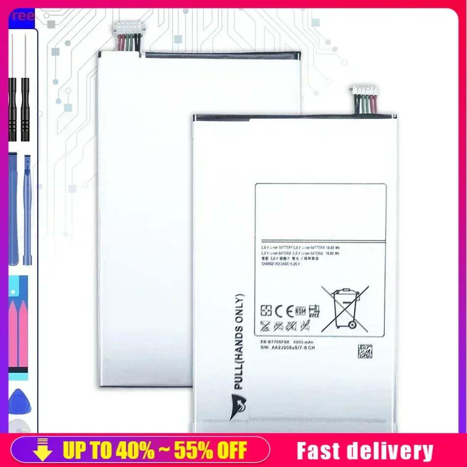 Rechargeable Battery EB-BT705FBC EB-BT705FBE 4900mAh Tablet For Samsung GALAXY Tab S 8.4 SM T700 T705 Portable Battery
Rechargeable Battery EB-BT705FBC EB-BT705FBE 4900mAh Tablet For Samsung GALAXY Tab S 8.4 SM T700 T705 Portable Battery