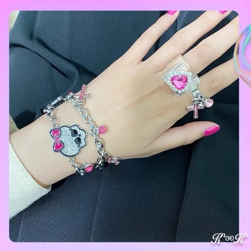 Pink Gothic Skull Bracelet Halloween Skeleton Bones Bow Y2k Fashion Punk Woman Jewelry Daily Accessories New Year Gift
Pink Gothic Skull Bracelet Halloween Skeleton Bones Bow Y2k Fashion Punk Woman Jewelry Daily Accessories New Year Gift