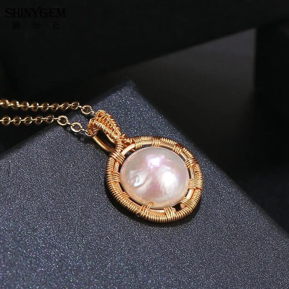 SHINYGEM Baroque Natural Irregular Shaped Pearl Necklace 14k Copper Gold Hand Wound Wire Valentine Gifts Bib Necklace 2026
SHINYGEM Baroque Natural Irregular Shaped Pearl Necklace 14k Copper Gold Hand Wound Wire Valentine Gifts Bib Necklace 2026