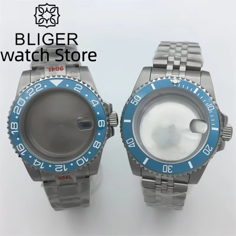 BLIGER 40mm Diving Watch Case Sky-Blue Ceramic Bezel Sapphire Glass Fits NH34 NH35 36 PT5000 ETA2824 Miyota DG Mingzhu Movement
BLIGER 40mm Diving Watch Case Sky-Blue Ceramic Bezel Sapphire Glass Fits NH34 NH35 36 PT5000 ETA2824 Miyota DG Mingzhu Movement
