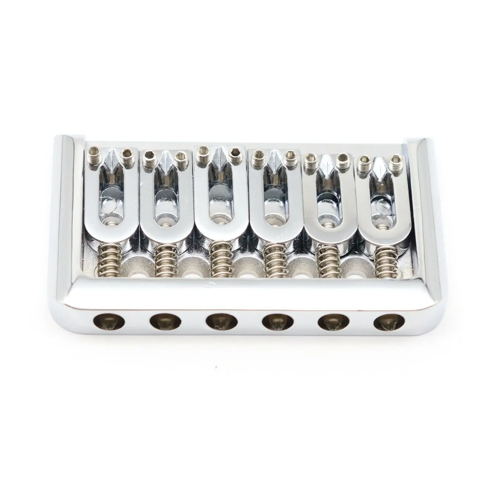 U-shaped Saddle Guitar Hardtail Fixed Bridge Chrome for 6-String Electric Guitar
U-shaped Saddle Guitar Hardtail Fixed Bridge Chrome for 6-String Electric Guitar