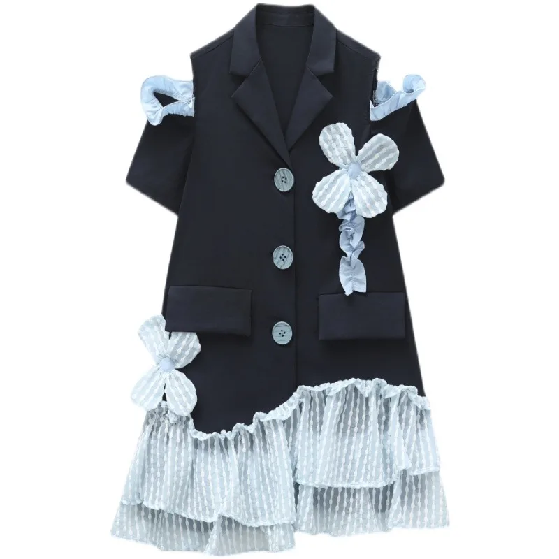 Mini Dress Short Sleeved Off Shoulder Casual Suit Skirt Irregular Loose Lace A-line Dresses Retro Korean Fashion Trendy Clothes
Mini Dress Short Sleeved Off Shoulder Casual Suit Skirt Irregular Loose Lace A-line Dresses Retro Korean Fashion Trendy Clothes