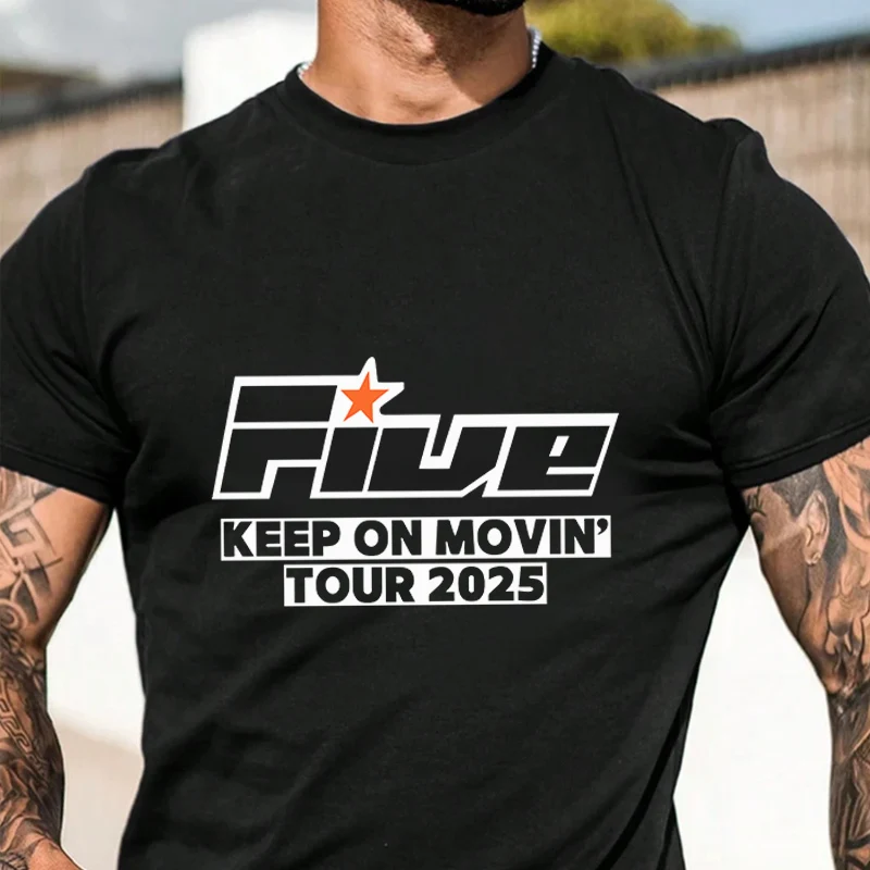 Five Keep On Movin' 2025 Tour 2026 New Vintage Style Pattern T-Shirt Men's And Women's Casual Short Sleeve Top
Five Keep On Movin' 2025 Tour 2026 New Vintage Style Pattern T-Shirt Men's And Women's Casual Short Sleeve Top