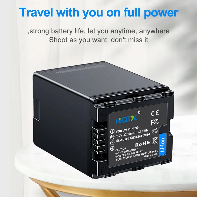 HQIX for Panasoinc HDC-HS900 HDC-SD900 HDC-SD800 HC-X920M HC-X900MGK HDC-TM900 Camera VW-VBN390 USB Charger Battery
HQIX for Panasoinc HDC-HS900 HDC-SD900 HDC-SD800 HC-X920M HC-X900MGK HDC-TM900 Camera VW-VBN390 USB Charger Battery