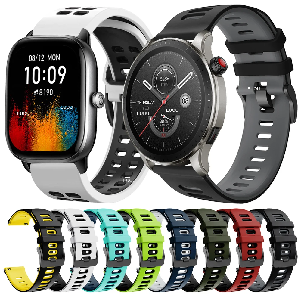 Silicone Strap For Amazfit GTR 4 /3 Pro / GTS 4 mini Watch Band For Amazfit Bip 3/S U Replacement Wristband Bracelet Accessories
Silicone Strap For Amazfit GTR 4 /3 Pro / GTS 4 mini Watch Band For Amazfit Bip 3/S U Replacement Wristband Bracelet Accessories