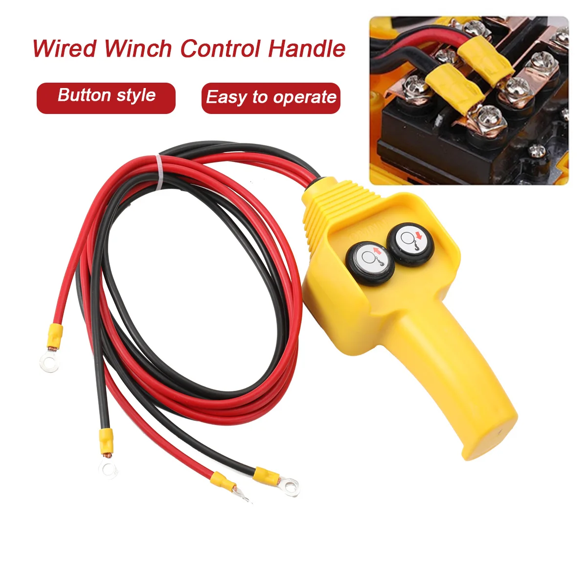 Electric Winch Control Handle Push Button Remote Control Handle Wired Winch Controller Winch Switch Crane Switch
Electric Winch Control Handle Push Button Remote Control Handle Wired Winch Controller Winch Switch Crane Switch