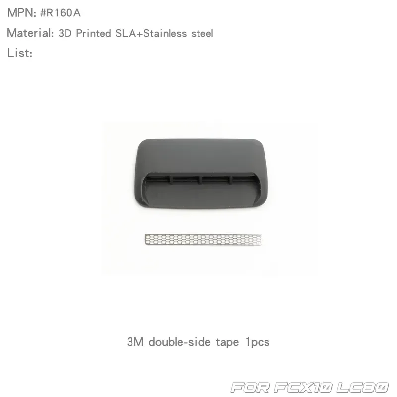 Rcdream 1/10 Fcx10 Lc80 Капот Воздухозаборник Солнцезащитный козырек Защита от дождя и дождя Передняя решетка Песочный барьер
Rcdream 1/10 Fcx10 Lc80 Капот Воздухозаборник Солнцезащитный козырек Защита от дождя и дождя Передняя решетка Песочный барьер