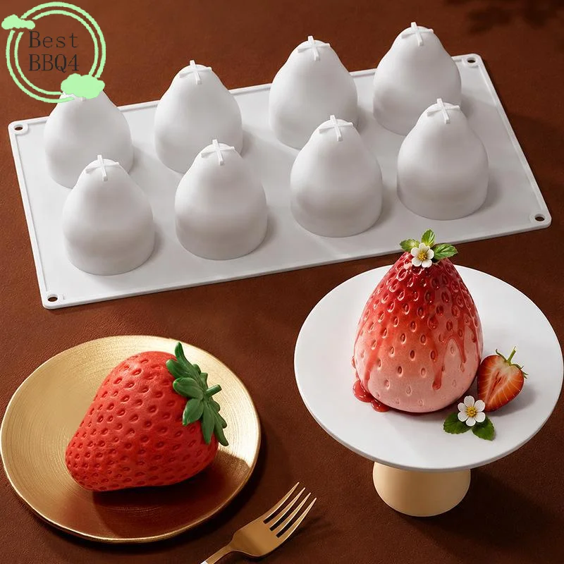 (BBQ4)8-Cavity Strawberry Mousse Cake Silicone Mold Chocolate Pudding Dessert French Pastry Baking Mold Creative DIY Candle Mold
(BBQ4)8-Cavity Strawberry Mousse Cake Silicone Mold Chocolate Pudding Dessert French Pastry Baking Mold Creative DIY Candle Mold