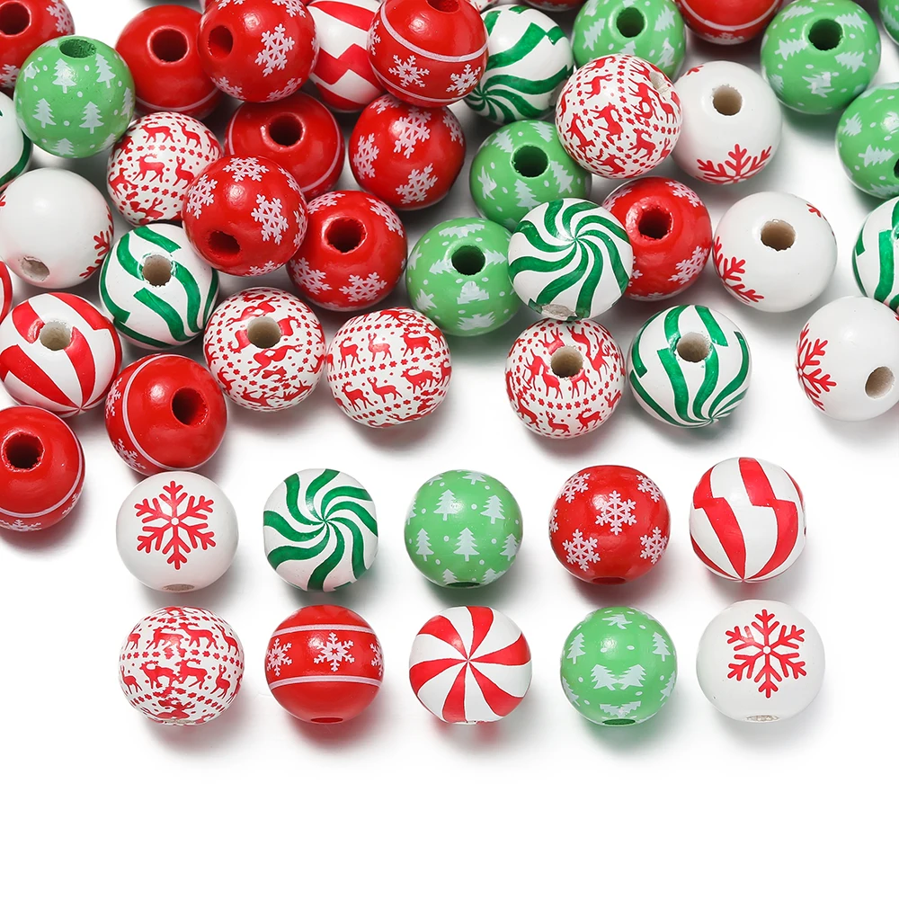10pcs Round Balls Red Green Wooden Beads 16mm Cartoon Tree Pattern Halloween Christmas Beads For DIY Jewelry Making Accessories
10pcs Round Balls Red Green Wooden Beads 16mm Cartoon Tree Pattern Halloween Christmas Beads For DIY Jewelry Making Accessories