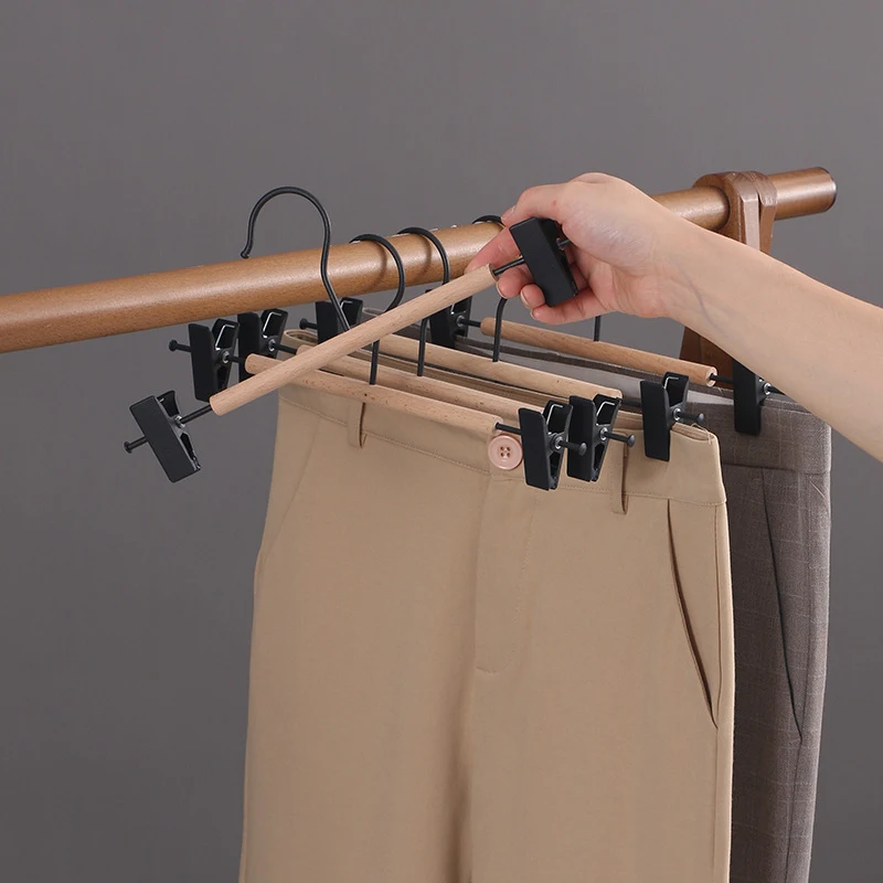 5pcs Iron+Wood Trousers Rack Adjustable Metal Clip Pants Hanger Home Multifunction Dress Socks Storage Clips Wardrobe Organizer
5pcs Iron+Wood Trousers Rack Adjustable Metal Clip Pants Hanger Home Multifunction Dress Socks Storage Clips Wardrobe Organizer