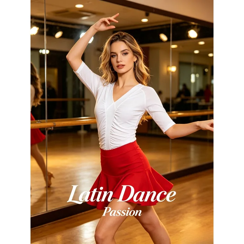 Women Plus Size S-3XL V Neck Short Sleeve Latin Dance Top Modern Ballroom Tango Practice Leotard Regular Fit Professional Wear
Women Plus Size S-3XL V Neck Short Sleeve Latin Dance Top Modern Ballroom Tango Practice Leotard Regular Fit Professional Wear