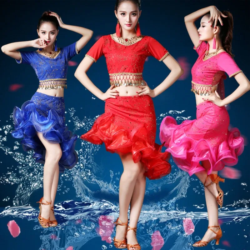 Customized Latin Dance Dress Short Sleeve Strap Bubble Skirt Latin Dance Suit Performance Set Adult vestidos de danza cristiana
Customized Latin Dance Dress Short Sleeve Strap Bubble Skirt Latin Dance Suit Performance Set Adult vestidos de danza cristiana