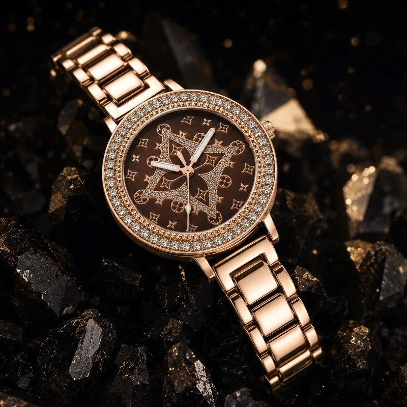 Exquisite Women's Watch Luxury Stainless Steel Diamond Ladies Quartz Wristwatch Fashion Elegant Female Clock Gift reloj mujer
Exquisite Women's Watch Luxury Stainless Steel Diamond Ladies Quartz Wristwatch Fashion Elegant Female Clock Gift reloj mujer