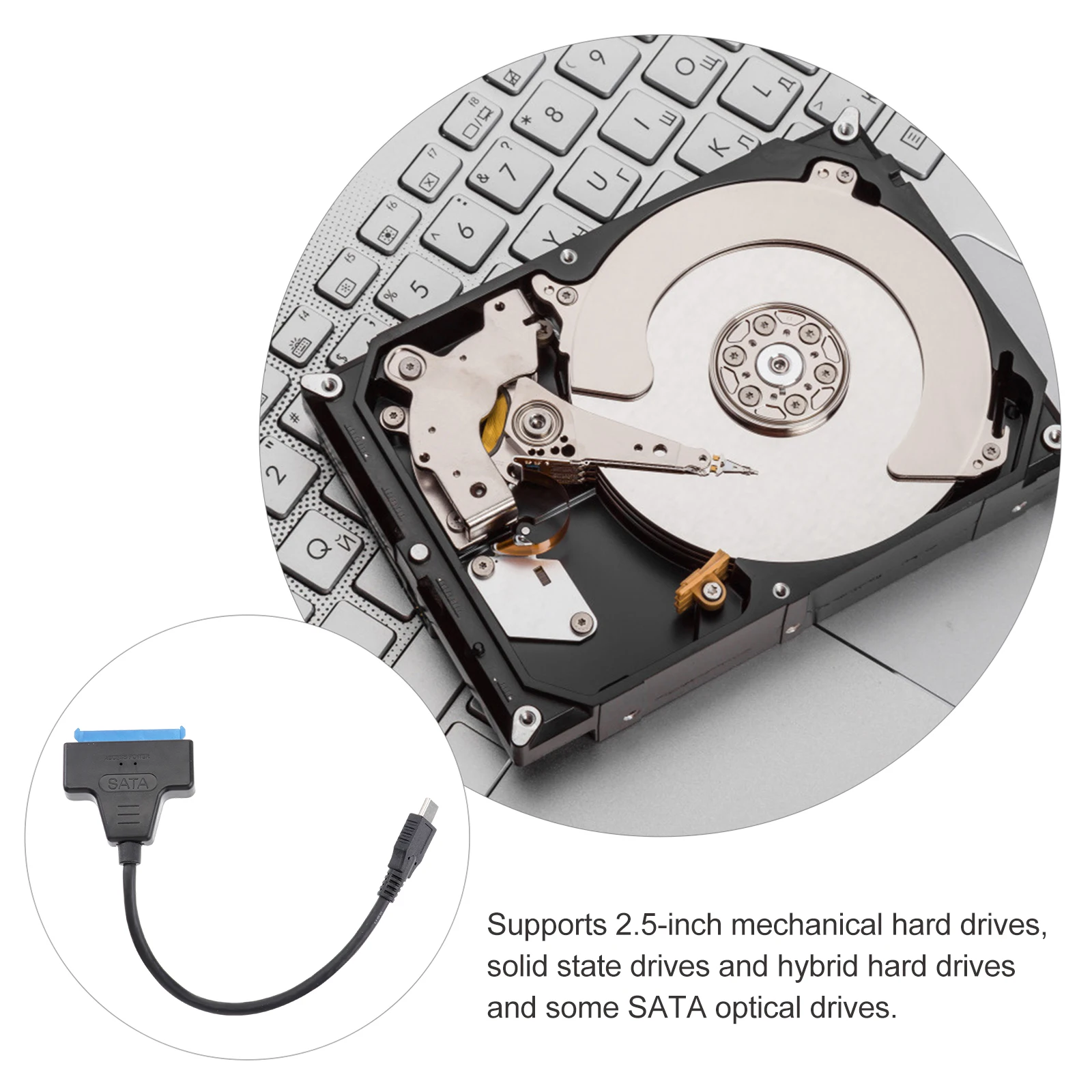 Usb 3.1 To Adapter 2.5 Inch Hard Drive Data Cable Type-C To 3.0 Easy Support Ssd Hybrid Drives Light
Usb 3.1 To Adapter 2.5 Inch Hard Drive Data Cable Type-C To 3.0 Easy Support Ssd Hybrid Drives Light